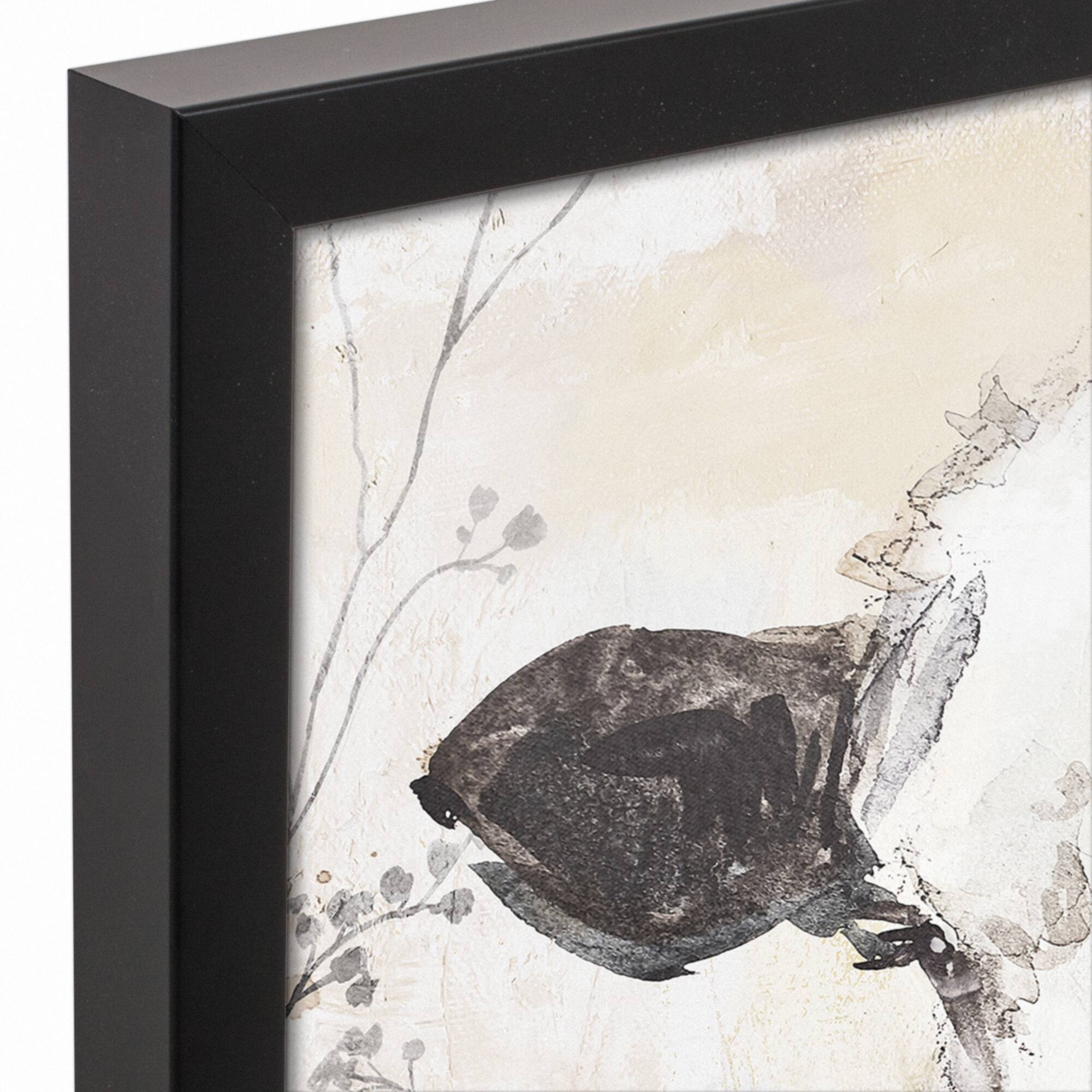 Painterly Cow 17.73" x 17.73" Black Framed Canvas